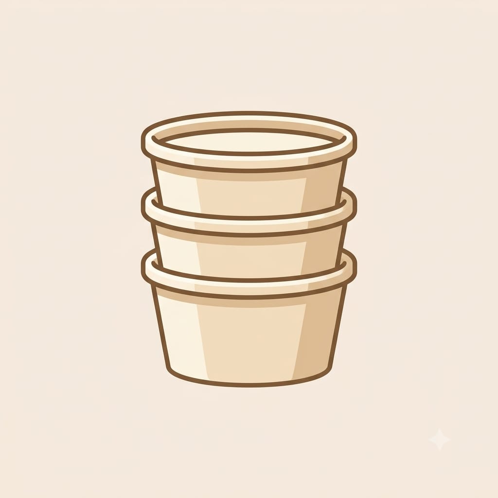 Paper food container tub