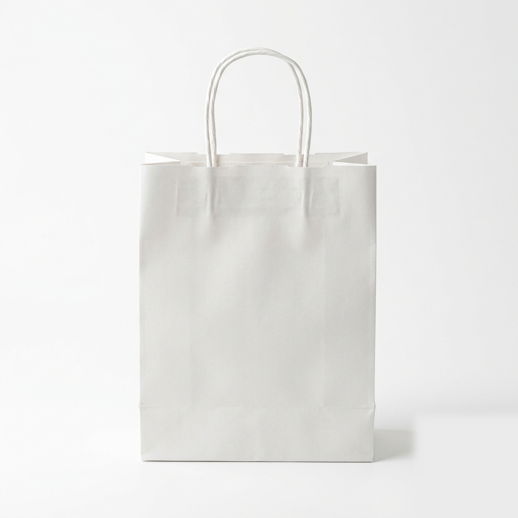 Bleached Kraft Carry Bag view 2