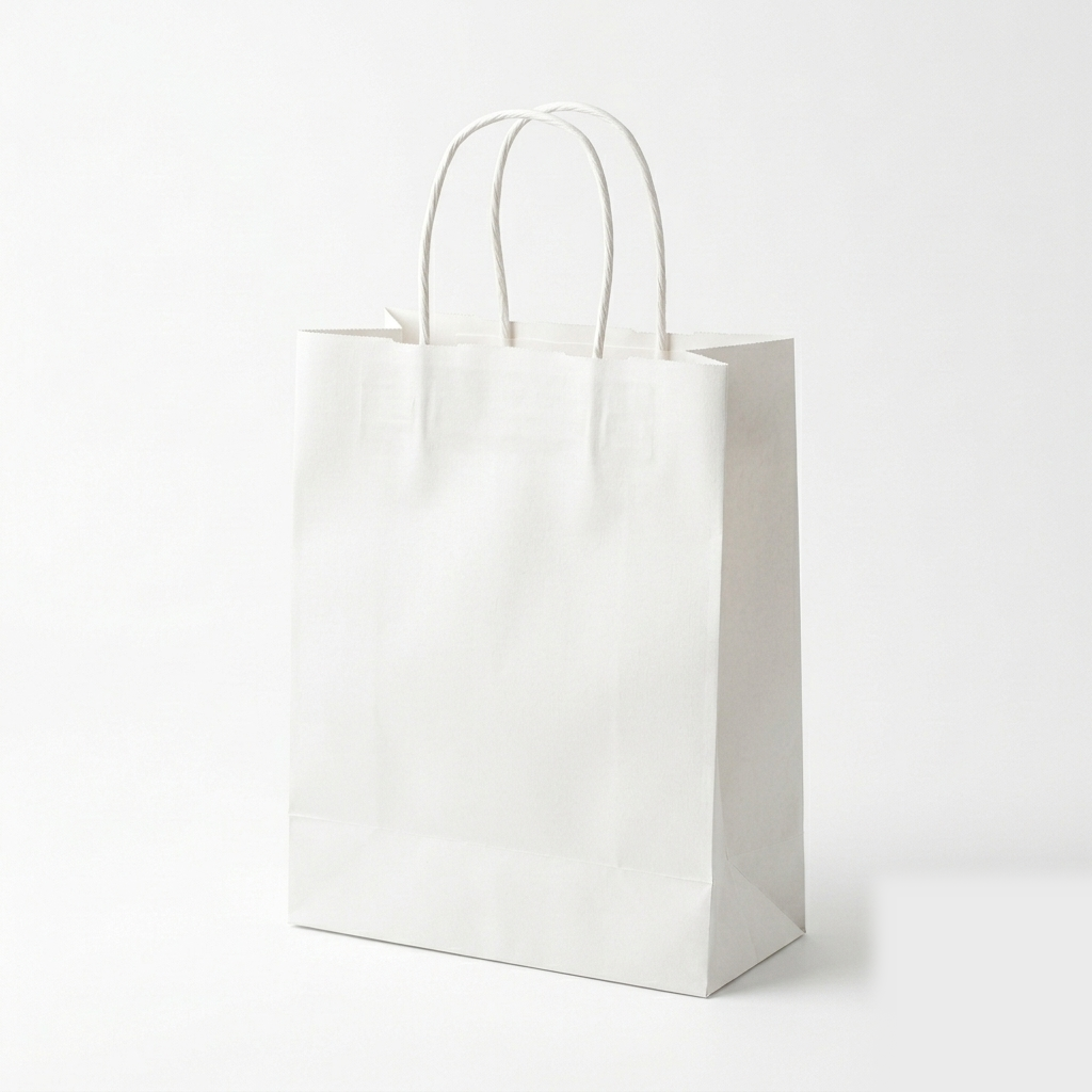 Bleached Kraft Carry Bag view 3