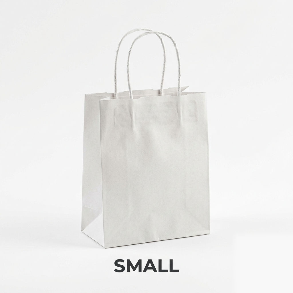Bleached Kraft Carry Bag view 5