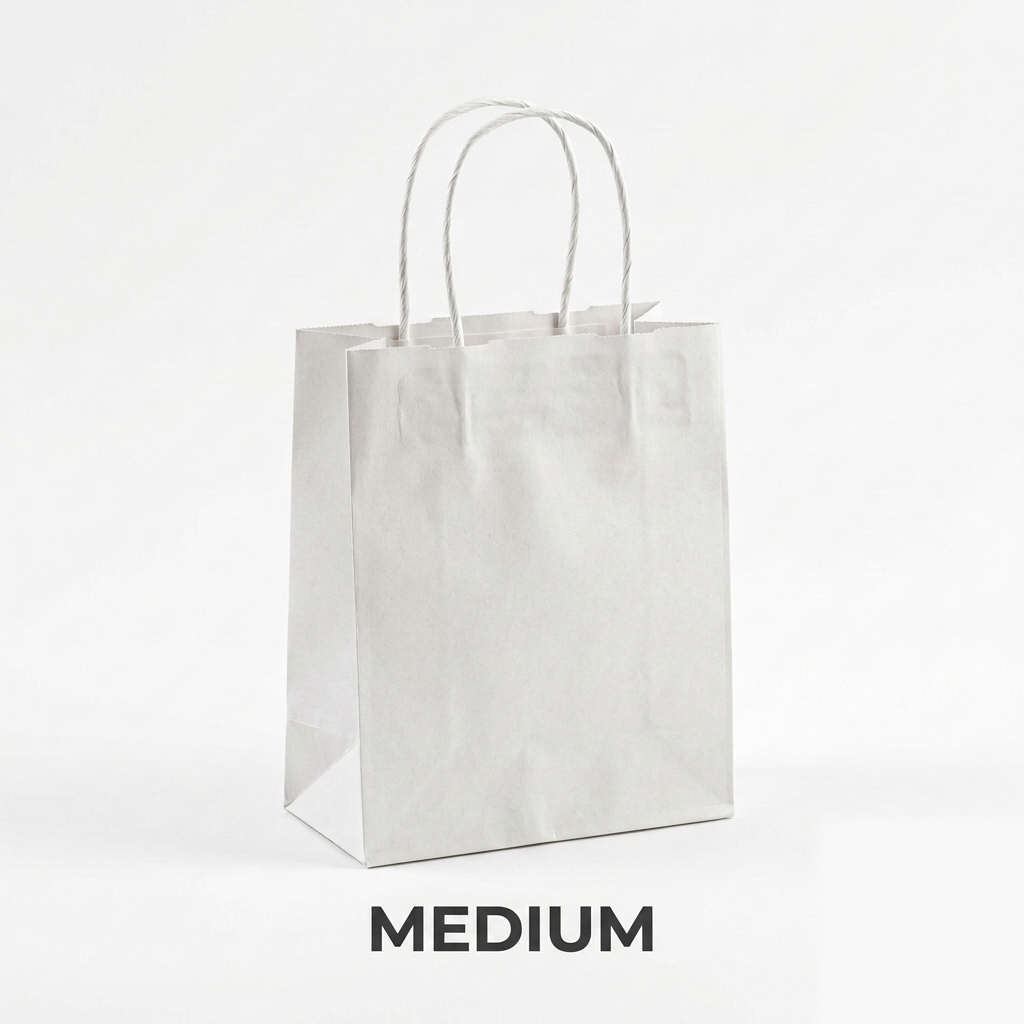 Bleached Kraft Carry Bag view 6