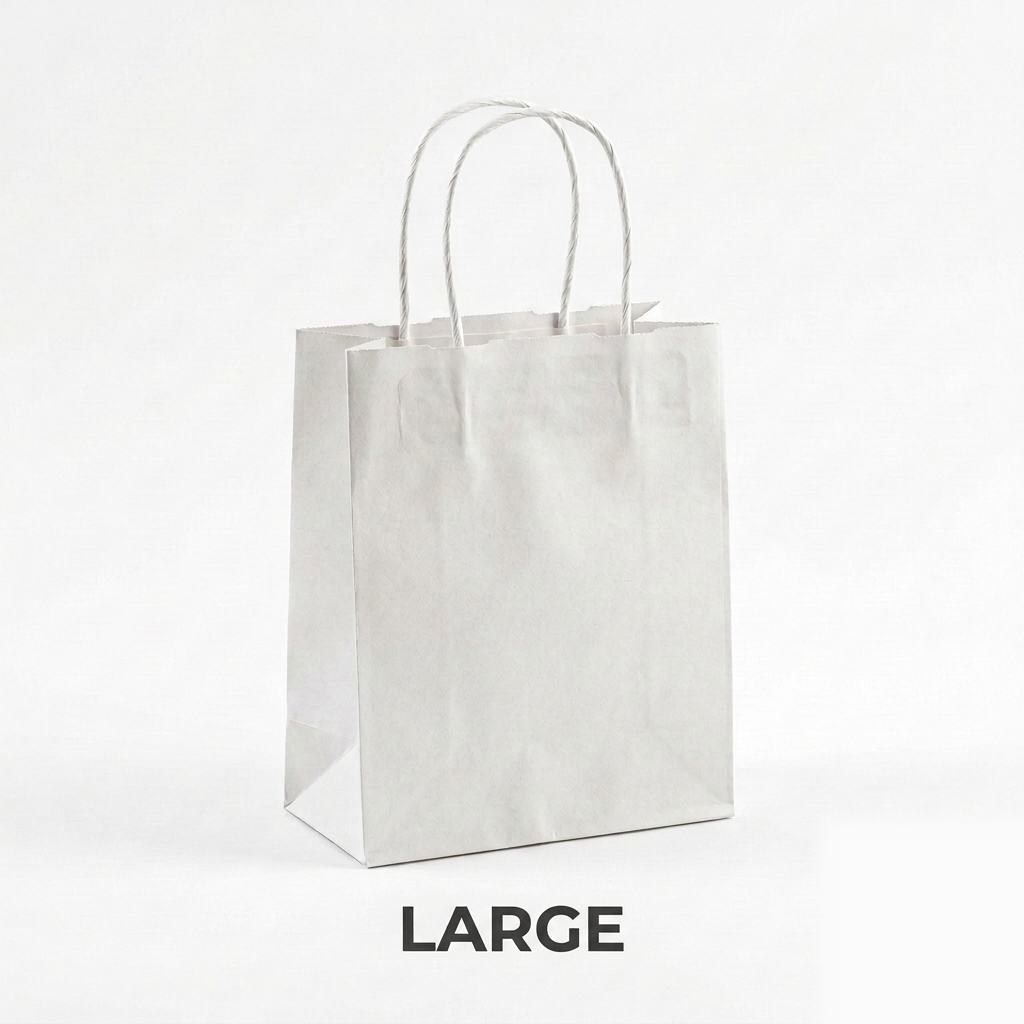Bleached Kraft Carry Bag view 7